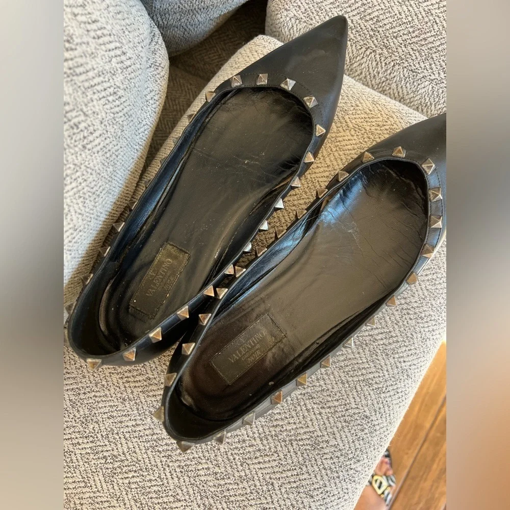 Rockstud Pointed Toe Ballerina Flat - Picture 10 of 15